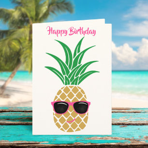 Carte Lunettes de soleil Tropical Cute Anniversaire