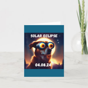 Carte Lunettes d'éclipse solaire totale de chien drôle