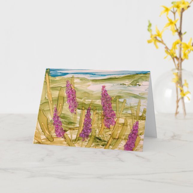 Carte Lupins à l'état sauvage  (Fleur jaune)