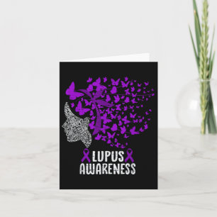 Carte Lupus Sensibilisation Papillon Purple Ribbon Autoi