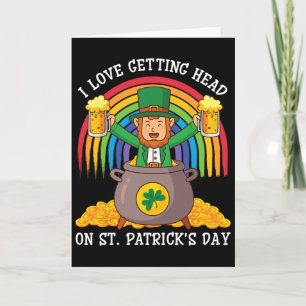 Carte Lutin Boit Bière J'aime Faire L'amour Le Jour De L