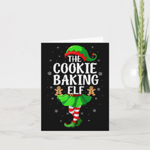 Carte Lutin de cuisson de biscuits Noël Fille Femmes Équ