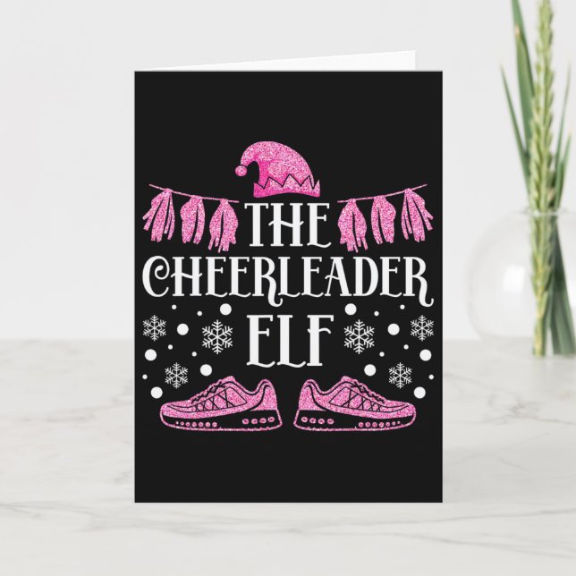 Carte Lutin de Noël de Cheer Cheerleading La meneuse de  (Devant)