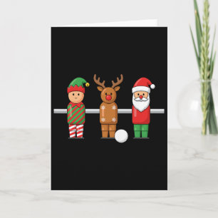 Carte Lutin de Noël Foosll Renne Santa Trio Table Foo