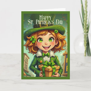 Carte Lutin joyeux - Charme porte-bonheur de la Saint-Pa