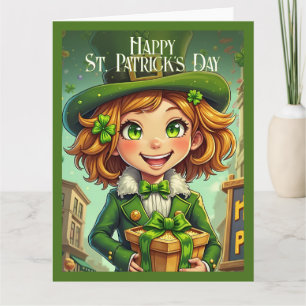 Carte Lutin joyeux - Saint-Patrick Chanceux Char