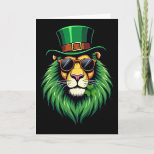 Carte Lutin Lion Saint-Patrick Jour Irlandais Trèfle L