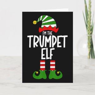 Carte Lutin Trompette Instrument de Musique de Noël Corr