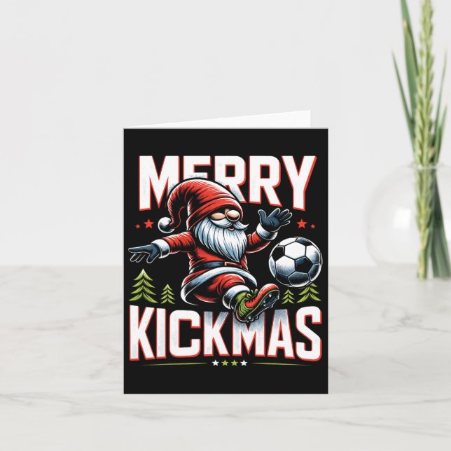 Carte Lutine de football Joyeux Kickmas  (Devant)