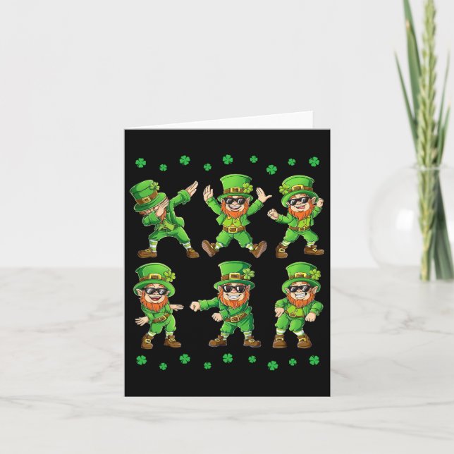 Carte Lutins dansants Garçons Filles Saint-Patrick (Devant)