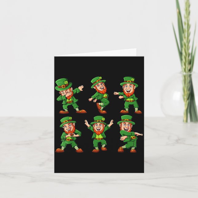 Carte Lutins dansants Saint Patrick Drôle Garçons Gi (Devant)