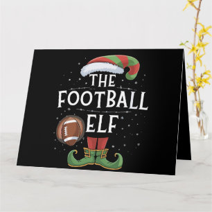 Carte Lutins de football américain Famille appariée Noël