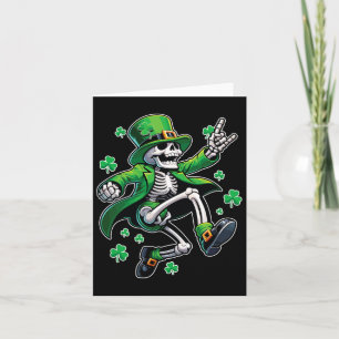 Carte Lutins squelette dansant St. Patrick's Day