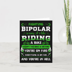 Carte Lutte bipolaire Mania Trouble mental Anxiété Psyc