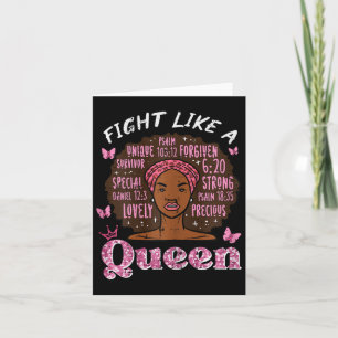 Carte Lutte contre le cancer du sein comme Queen Afro Su