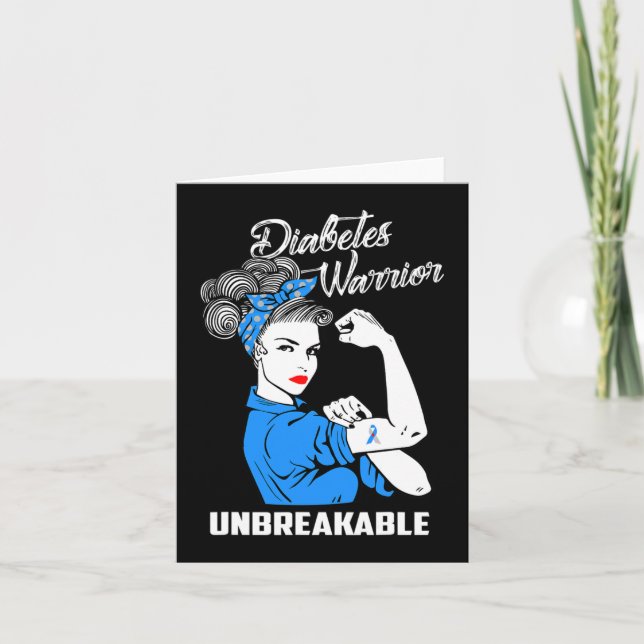 Carte Lutte contre le diabète Guerrier Indestructible Se (Devant)