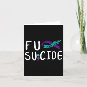 Carte Lutte Contre Le Suicide Fu Ribbon Soyez Fort