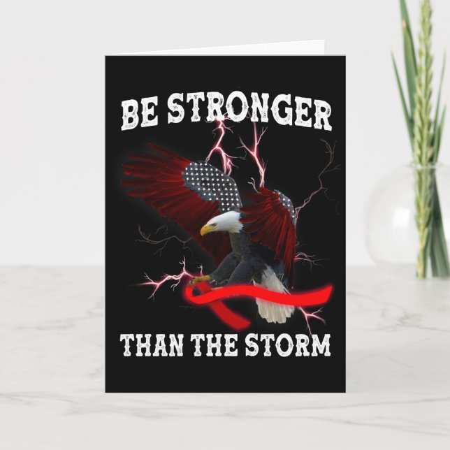 Carte Lutte contre le VIH/sida Aigle Rouge Ruban Rouge V (Devant)