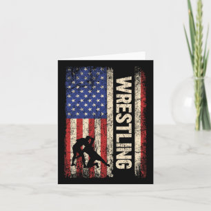 Carte Lutte États-Unis Drapeau Chemise Lutte 4ème De J