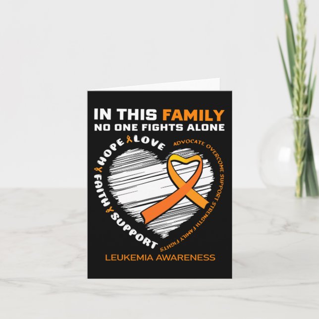 Carte Lutte familiale Leucémie Produits de sensibilisati (Devant)