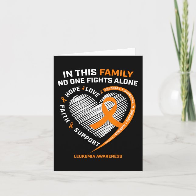 Carte Lutte familiale Leucémie Produits de sensibilisati (Devant)