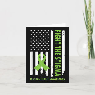 Carte Lutter contre la Stigma Usa Drapeau Sensibilisatio