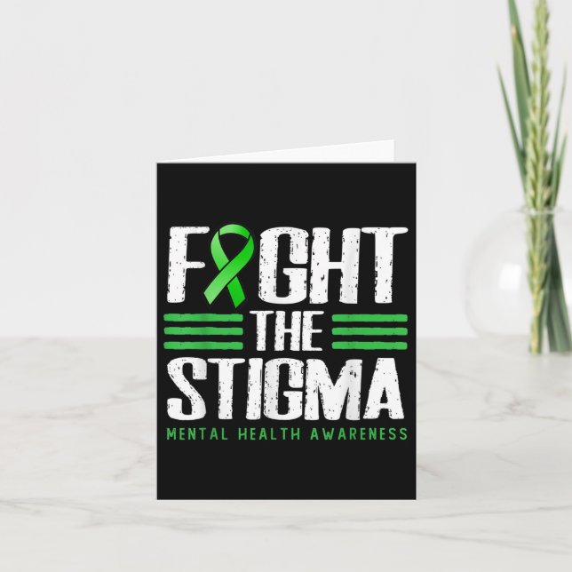Carte Lutter contre la stigmatisation - Green Ribbon Tee (Devant)