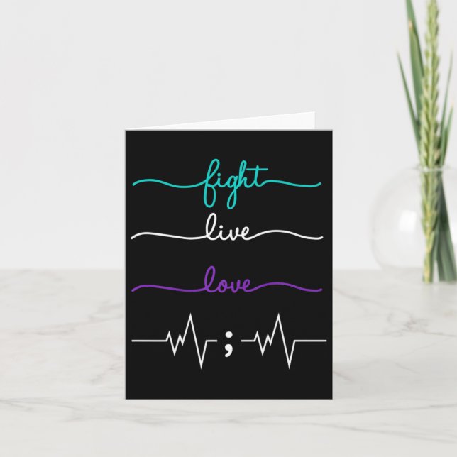 Carte Lutter contre l'amour vivant Prévention du suicide (Devant)