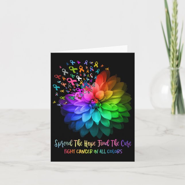 Carte Lutter Contre Le Cancer De Toutes Les Couleurs Rép (Devant)