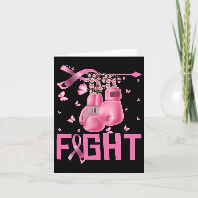 Carte Lutter Contre le cancer du sein Gants de boxe Guer (Devant)