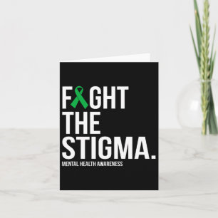 Carte Lutter contre le Ruban vert Stigma santé mentale