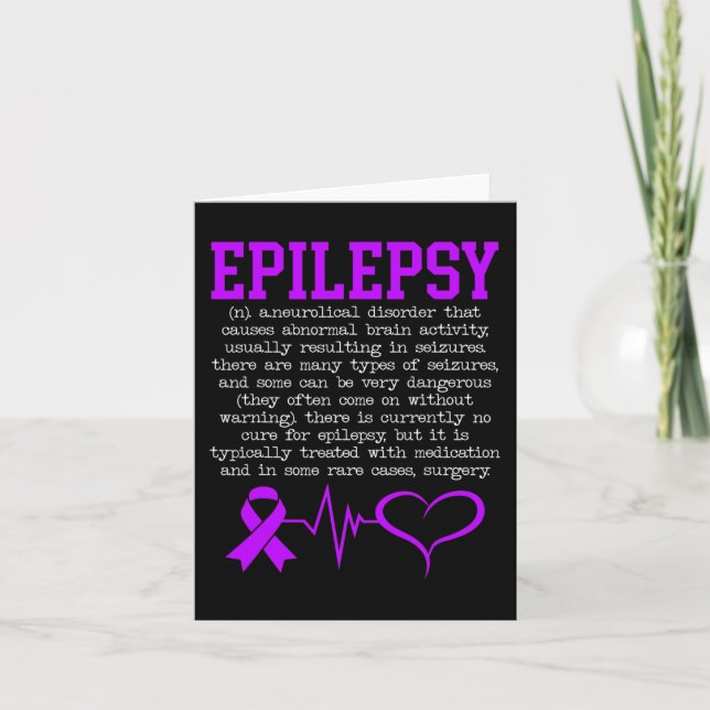 Carte Lutter contre l'épilepsie Épileptique Mois de sens (Devant)