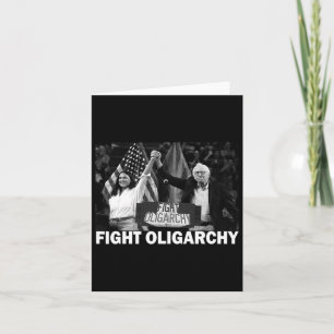 Carte Lutter Contre L'Oligarchie Bernie Sanders Et Aoc N