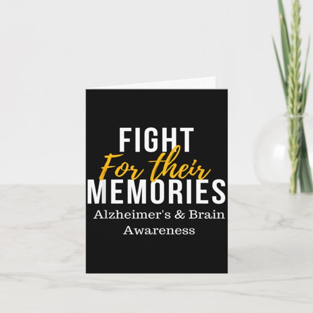 Carte Lutter pour les souvenirs alzheimer &amp; cerveau (Devant)