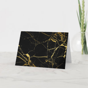 Carte Luxe Black and Gold Marble