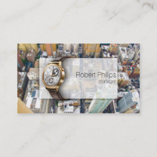 Carte luxueuse de bureau de montre de gratte-ciel