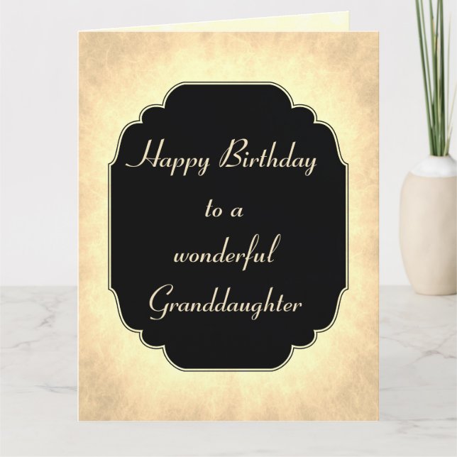 Carte Luxueux chic moderne Anniversaire Petite-fille (Devant)