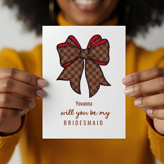 Carte Luxury Bow Bridesmaid Proposal  (Créateur téléchargé)
