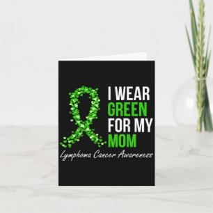 Carte Lymphoma Cancer Ruban Je Porte Vert Pour Ma Maman