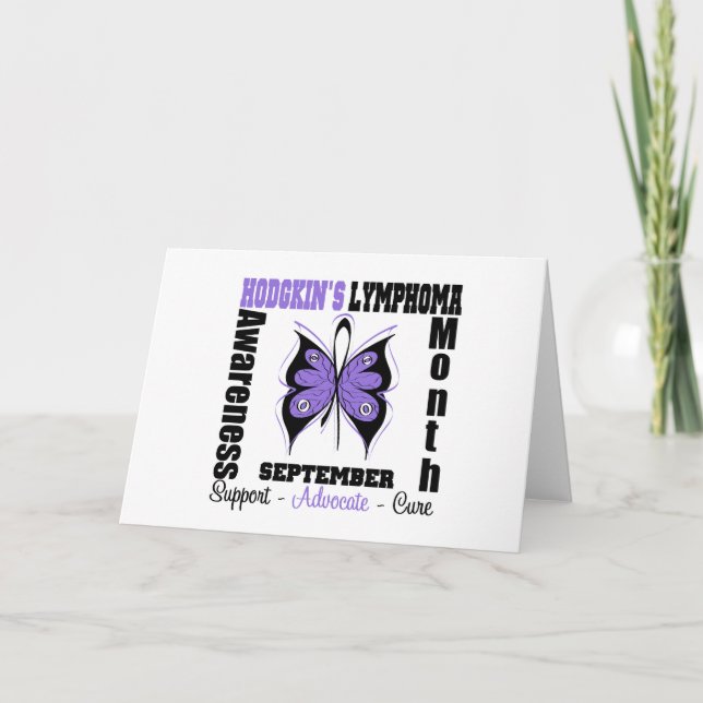 Carte Lymphome de Hodgkins Month Butterfly Awareness (Devant)