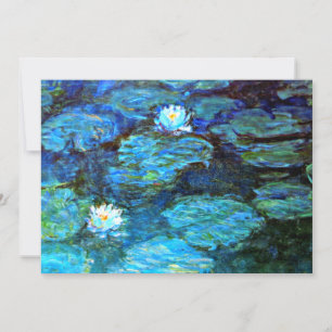 Carte Lys d'eau (bleu) par Claude Monet