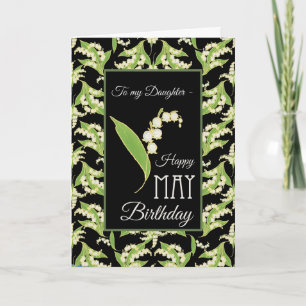 Carte Lys May Birthday Card, Noir : pour fille