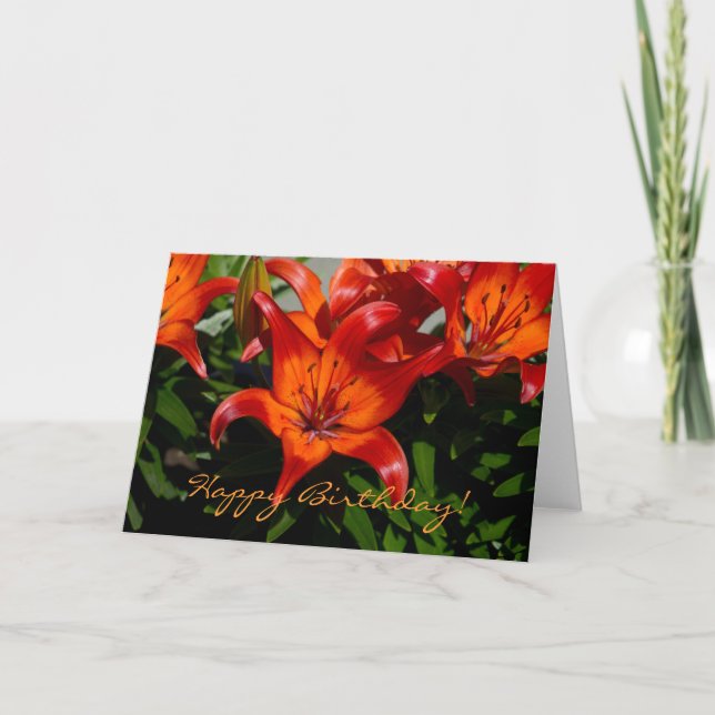 Carte Lys orangé rose foncé (Devant)