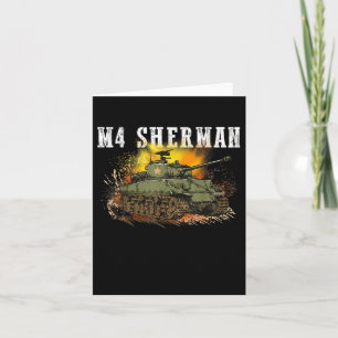 Carte M4 Sherman The 2ème guerre mondiale Tank Un Char D