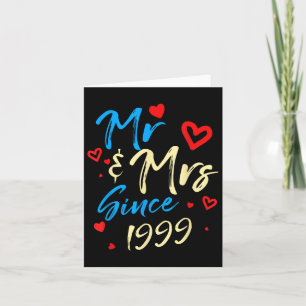 Carte M. & ; Mme depuis 1999 Couples 23e Mariage Anni