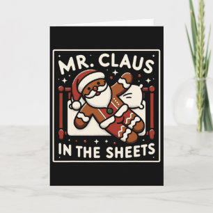 Carte M. Claus dans les draps Mme Claus dans les rues Ma
