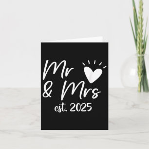Carte M. Et Mme Est. 2025 Marié couple Mariage Husb