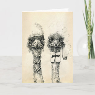 Carte M. et Mme Ostrich