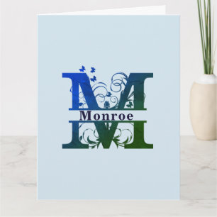 Carte 'M' Fancy Split Monogramme personnalisable
