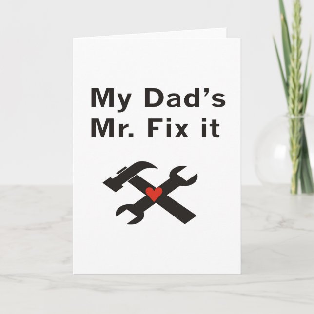 Carte M. Fix It de mon père (Devant)